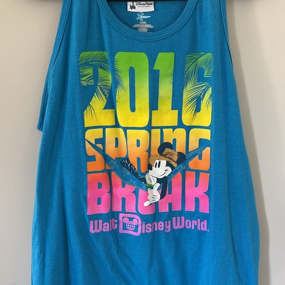 Walt Disney World 2016 Spring Break Blue Tank Top - L - Picture 2 of 6